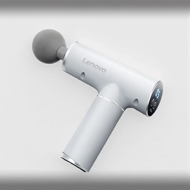 (image for) Lenovo Portable Lightweight N2 Fascia Gun 3200 RPM Massage Device with 6 Attachments and 5 Adjustable Speeds, 1800mAh Battery for Muscle Relaxation